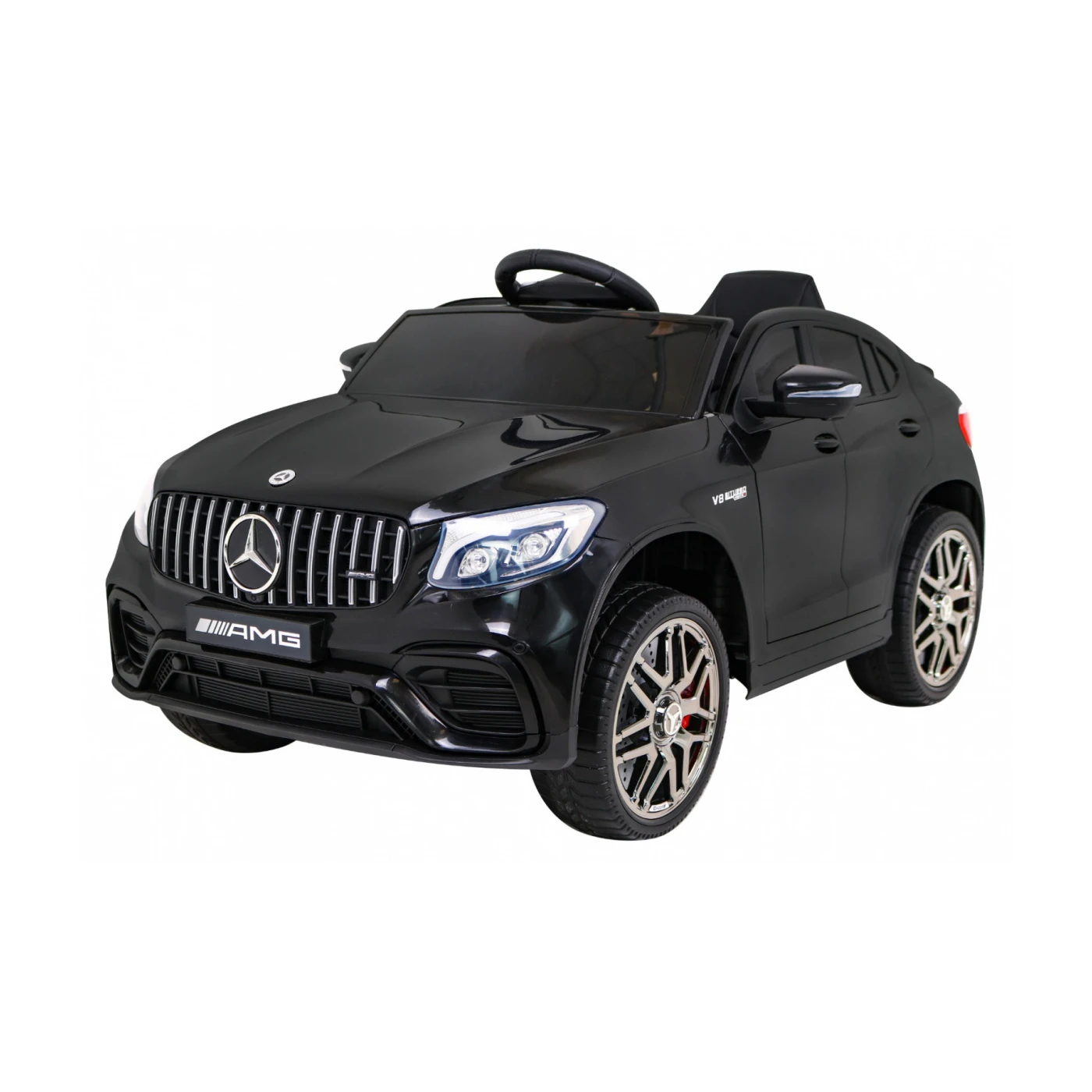 Mercedes Benz GLC63S pentru copii 4 X 4, Motor 4x25w, scaun piele, roti eva lumini si muzica, Negru [0]