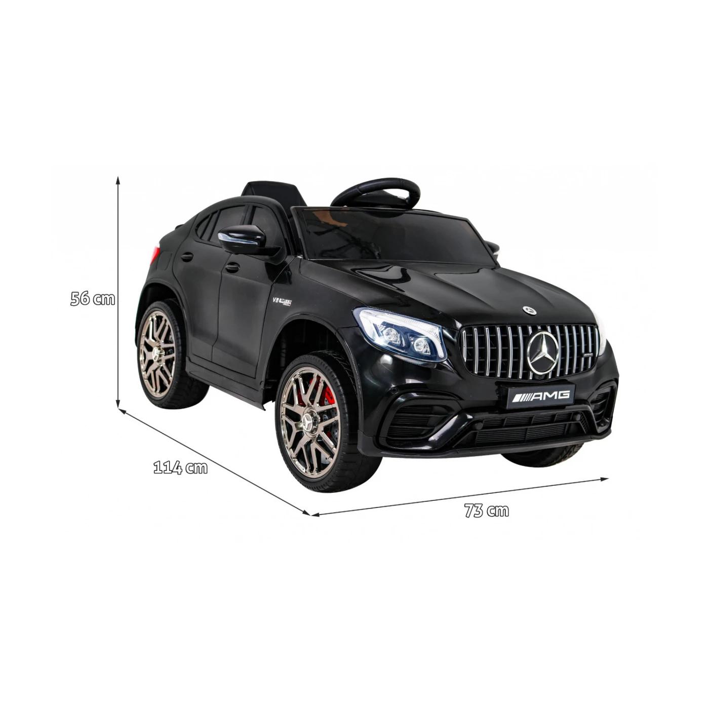 Mercedes Benz GLC63S pentru copii 4 X 4, Motor 4x25w, scaun piele, roti eva lumini si muzica, Negru [1]