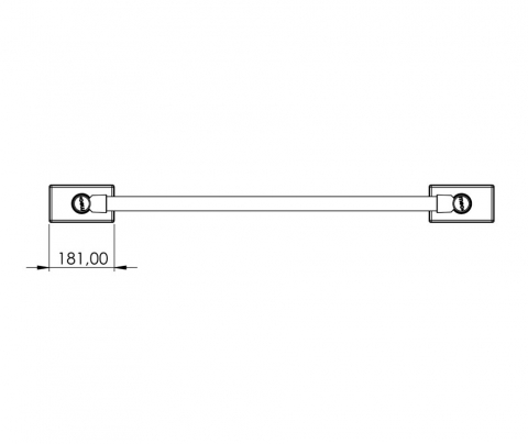 Montant Ø48, cromat cu 2 prinderi terminale, inaltime 112 cm [3]
