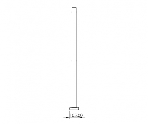 Montant Ø48, cromat cu 4 prinderi terminale, 90°, inaltime 112 cm [2]