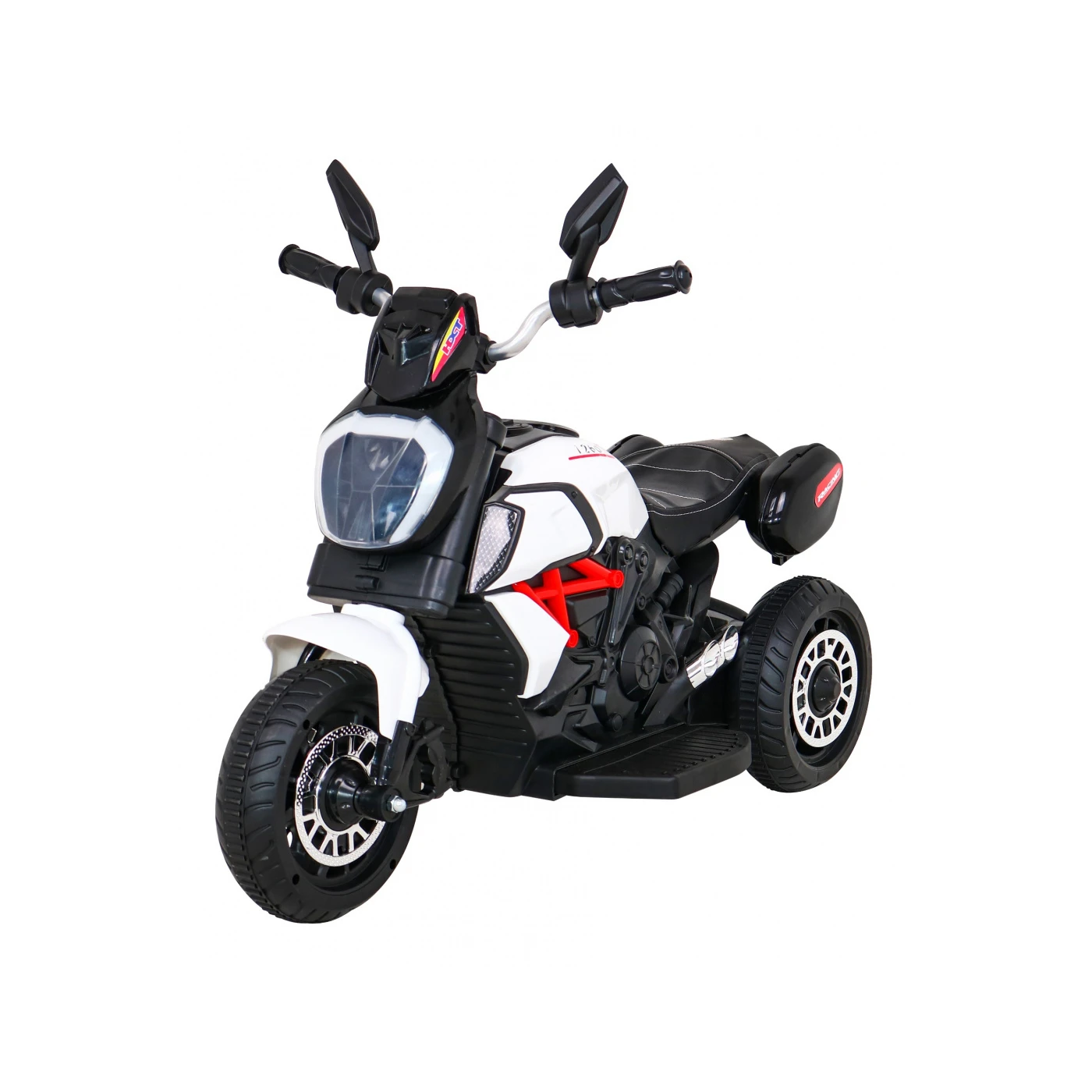 Motocicleta electrica pentru copii, Fast Tourist, baterie 6V/4.5Ah și un motor de 18W, Alb [0]