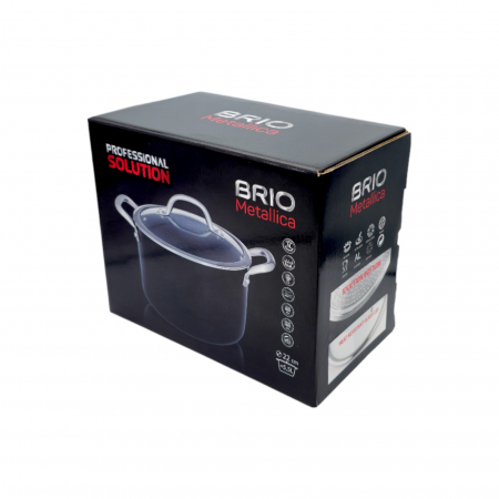 Oala cu capac, profesionala, 5.7 L, BRIO METALLICA [2]