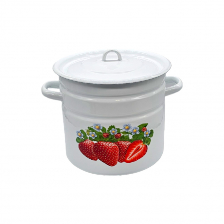 Oala emailata, cu capac, 12 L, Capsuni [1]