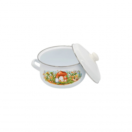 Oala emailata, cu capac, 3.8L, Regatul padurilor [0]