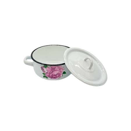 Oala emailata, cu capac, 1.5 L, Laura [0]