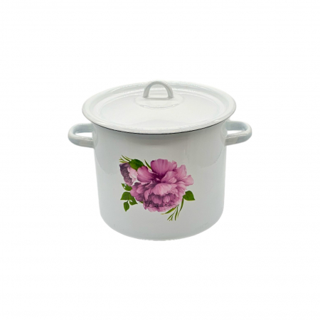 Oala emailata, cu capac, 7 L, Laura [1]