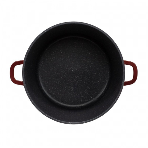 Oala tip tuci, din aluminiu, invelis ceramica marmorata, cu capac, 7.30 L [1]