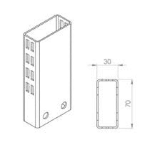 Picior Raft Metalic Magazin 225 x 40 [1]