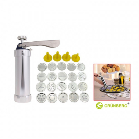 Presa din aluminiu , pentru biscuiti si fursecuri , Grunberg GR10714 [0]