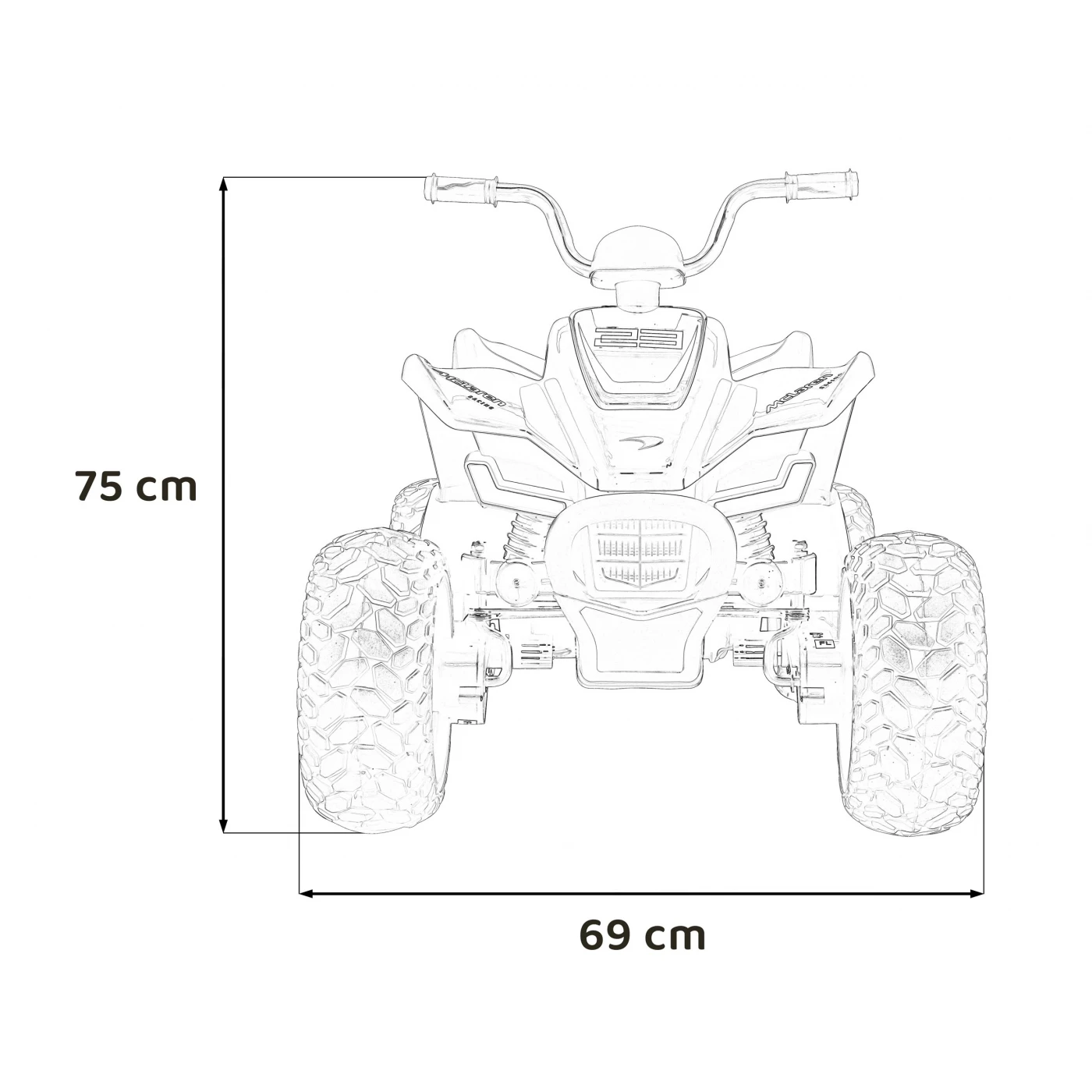 Quad McLaren Racing MCL 35 pentru copii, Telecomanda, Start lent, roti EVA,  lumini LED, audio, Gri [1]