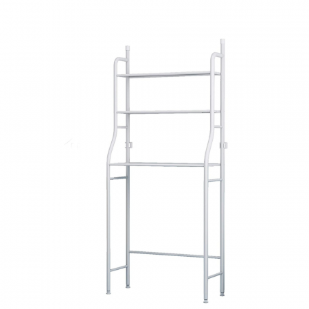 Raft depozitare/organizator/etajera pentru baie, 3 polite rezistente, 47 x 25 x 155 cm, Alb [1]