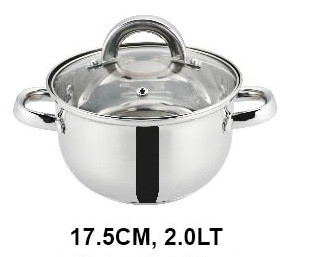 Set 12 piese , 6 vase din inox, compatibile cu plita cu inductie, cu capace din sticla, Grunberg GR2441 [1]
