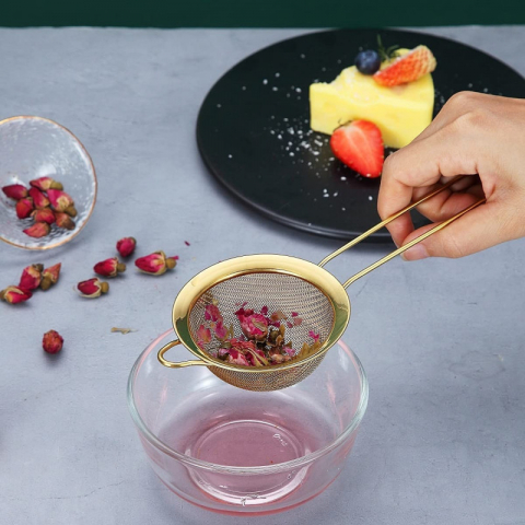 Set de 3 strecuratori, cu plasa fina, 8 cm, 14 cm, 18 cm Berglander CTHQB3/Negru [1]