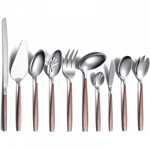 Set tacamuri 10 piese argintii/maro din inox , Berglander [0]