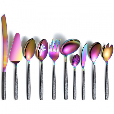 Set tacamuri 10 piese multicolore din inox, Berglander [0]