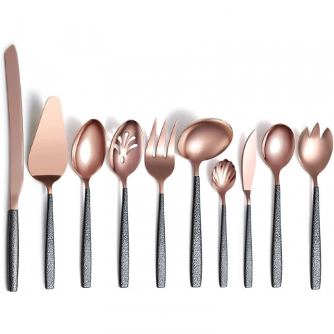 Set tacamuri 10 piese roz aurii din inox , Berglander [0]