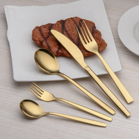 Set tacamuri din inox 30 piese, Gold [2]