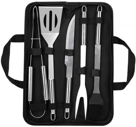 Set ustensile din inox, pentru gratar, 5 piese [0]