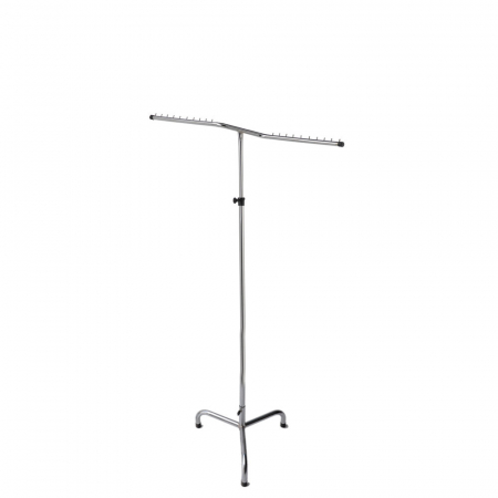 Stendere imbracaminte - Stender din metal, bara Z, reglabil, cromat, 1111