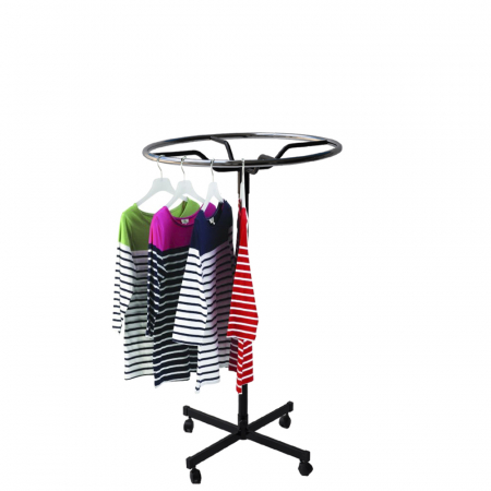 Stender din metal, cerc, rotativ, cromat/negru, 1107 [1]