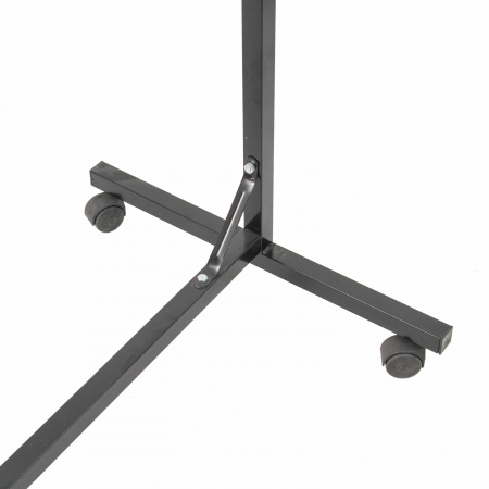Stender din metal, cu 2 bare, reglabil, vopsit negru, 1117 [3]
