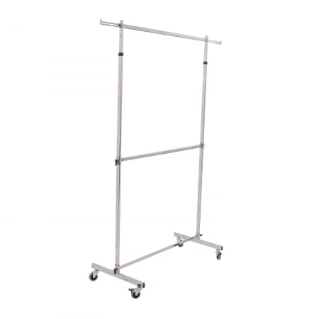 Stender din metal, cu 2 bare reglabile, cu extesii laterale, cromat, 2105 [1]