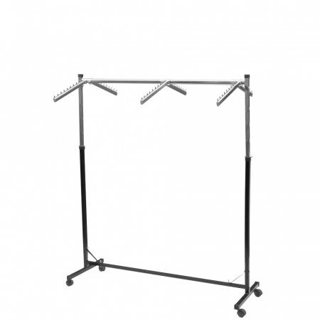 Stendere imbracaminte - Stender din metal, cu 6 suporti de expunere, vopsit negru, 1123
