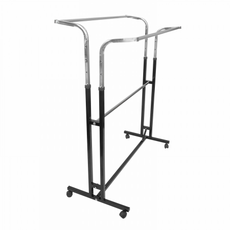 Stender din metal, cu doua bare reglabile, vopsit negru, 1119 [1]