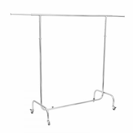 Stendere imbracaminte - Stender din metal, reglabil, cu extensii laterale, cromat, 2107