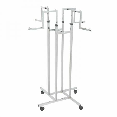 Stendere imbracaminte - Stender din metal cu suporti Z, reglabil, crom, 1100