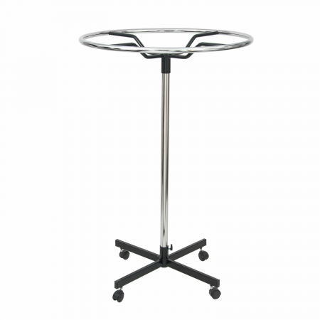 Stender din metal, cerc, rotativ, cromat/negru, 1107 [0]