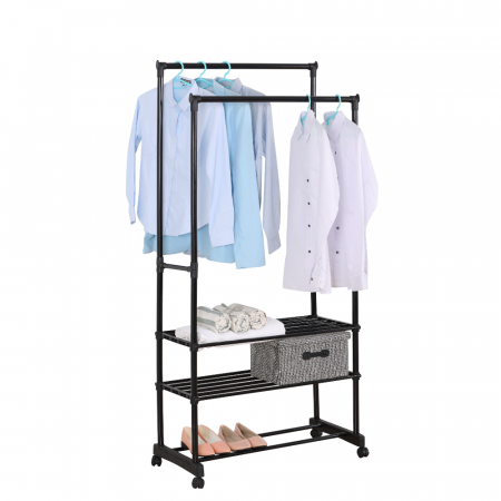 Suport pentru haine, din metal, mobil , 78.50 x 39 x 165 cm [0]