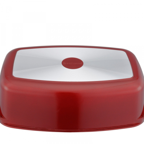 Tava cu capac, din aluminiu turnat, placata cu ceramica marmorata, 32x22x10 cm, 5 l, Grunberg GR1007 [2]