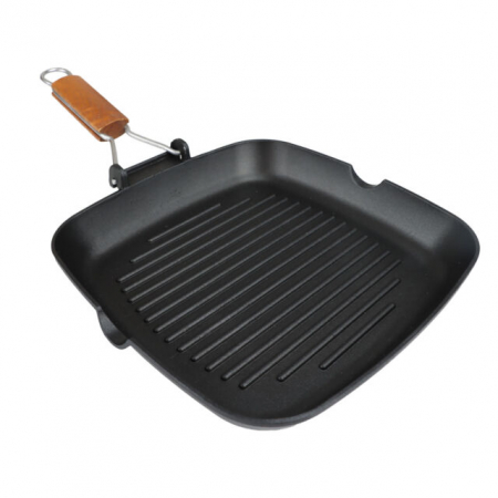 Tigaie grill cu maner rabatabil Supreme, 26x26 cm, BRIO [2]