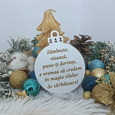 Ornamente Craciun - Glob Zâmbeşte