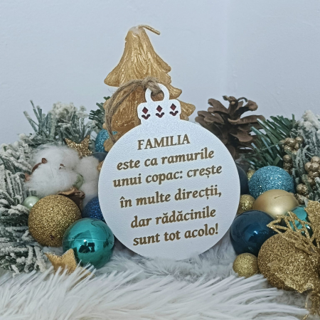 Ornamente Craciun - Glob Familia - ramuri