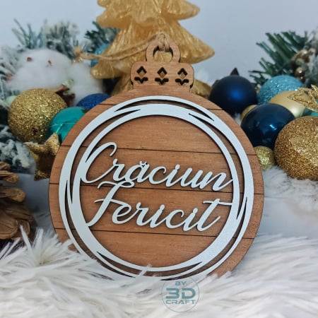 Glob "Ginger" - Ornament "Craciun Fericit"