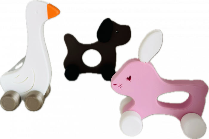 Set animalute pe roti - figurine joaca montessori [2]