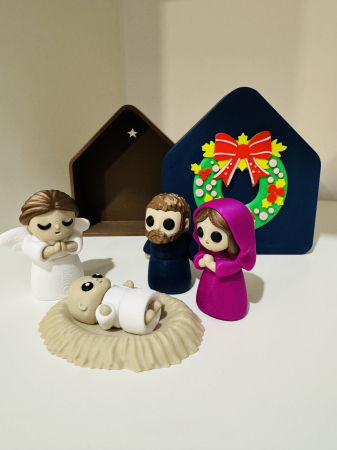 Idei de cadouri - Scena nasterii Domnului - diorama Familia Sfanta