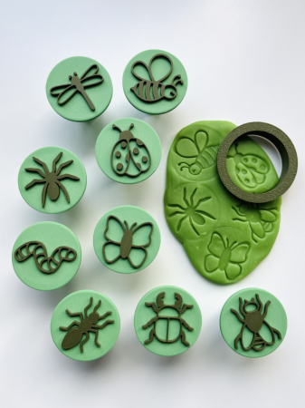 Jucarii si activitati montessori - Set stampile INSECTS