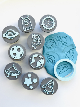 Jucarii si activitati montessori - Set stampile SPACE