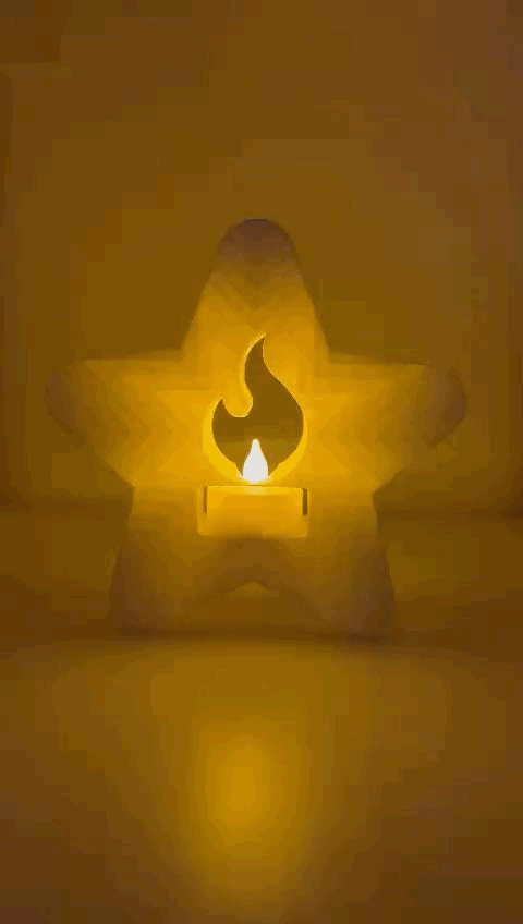 Idei de cadouri - Star - ornament decorativ pentru lumanari led