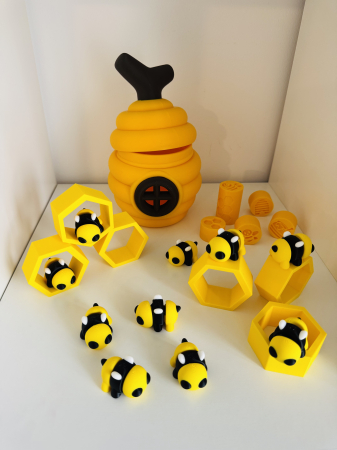 Figurine flexibile - Minis - Stup cu 10 albinute flexibile