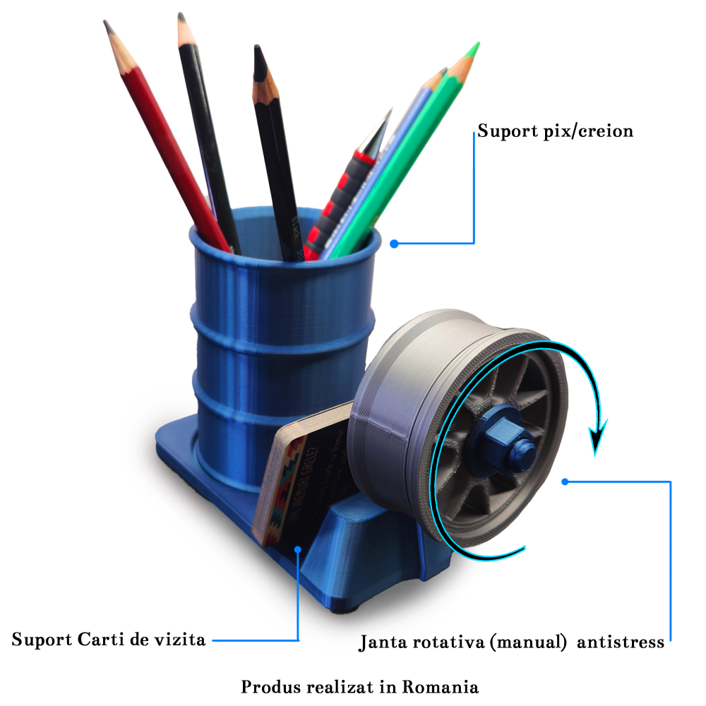 Suport de Pixuri 3D pentru Service Auto Blue-Silver [3]