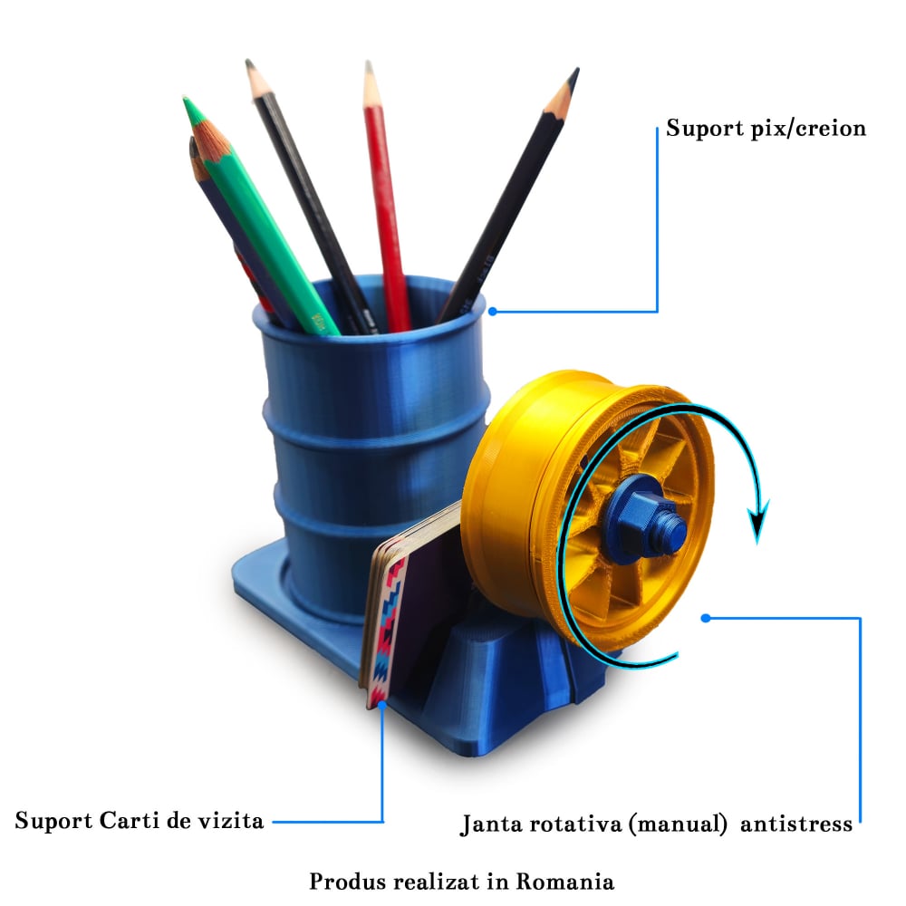 Suport de Pixuri 3D pentru Service Auto Blue-Gold [2]