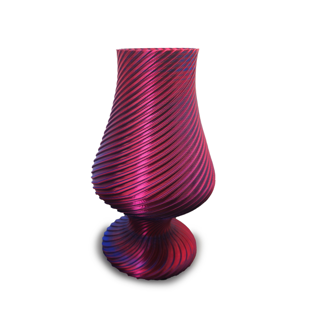 Vază Decorativă în Formă de Pocal– Design Unic cu Efect Spiralat [1]