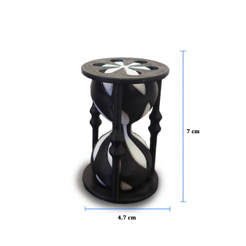 Clepsidră Antistres 3D – Efect Vizual Inovator Black&White [1]