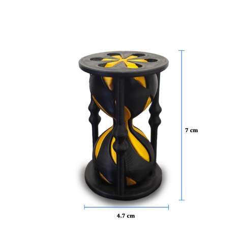 Clepsidră Antistres 3D – Efect Vizual Inovator Black&Gold [1]