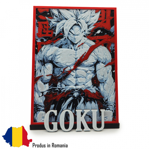 Tablouri 3D Anime - Goku- Tablou in relief