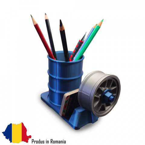 Toate Produsele - Suport de Pixuri 3D pentru Service Auto Blue-Silver